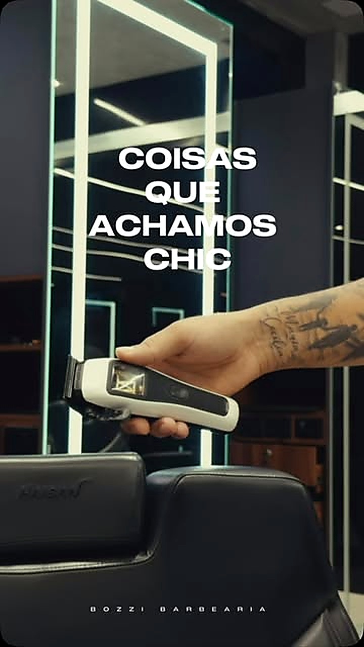 Detalhe do atendimento na Bozzi Barbearia